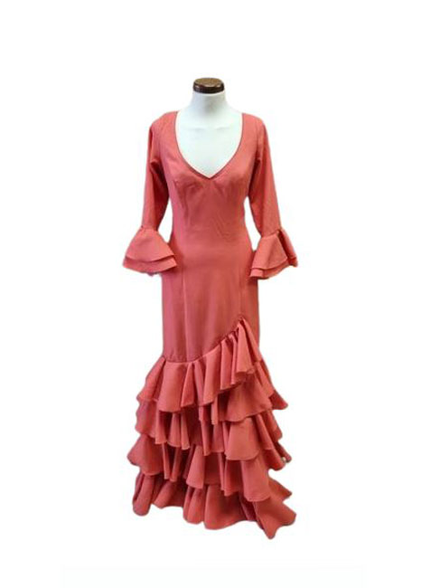 Talla 38. Vestido de Flamenca Modelo Lolita. Coral